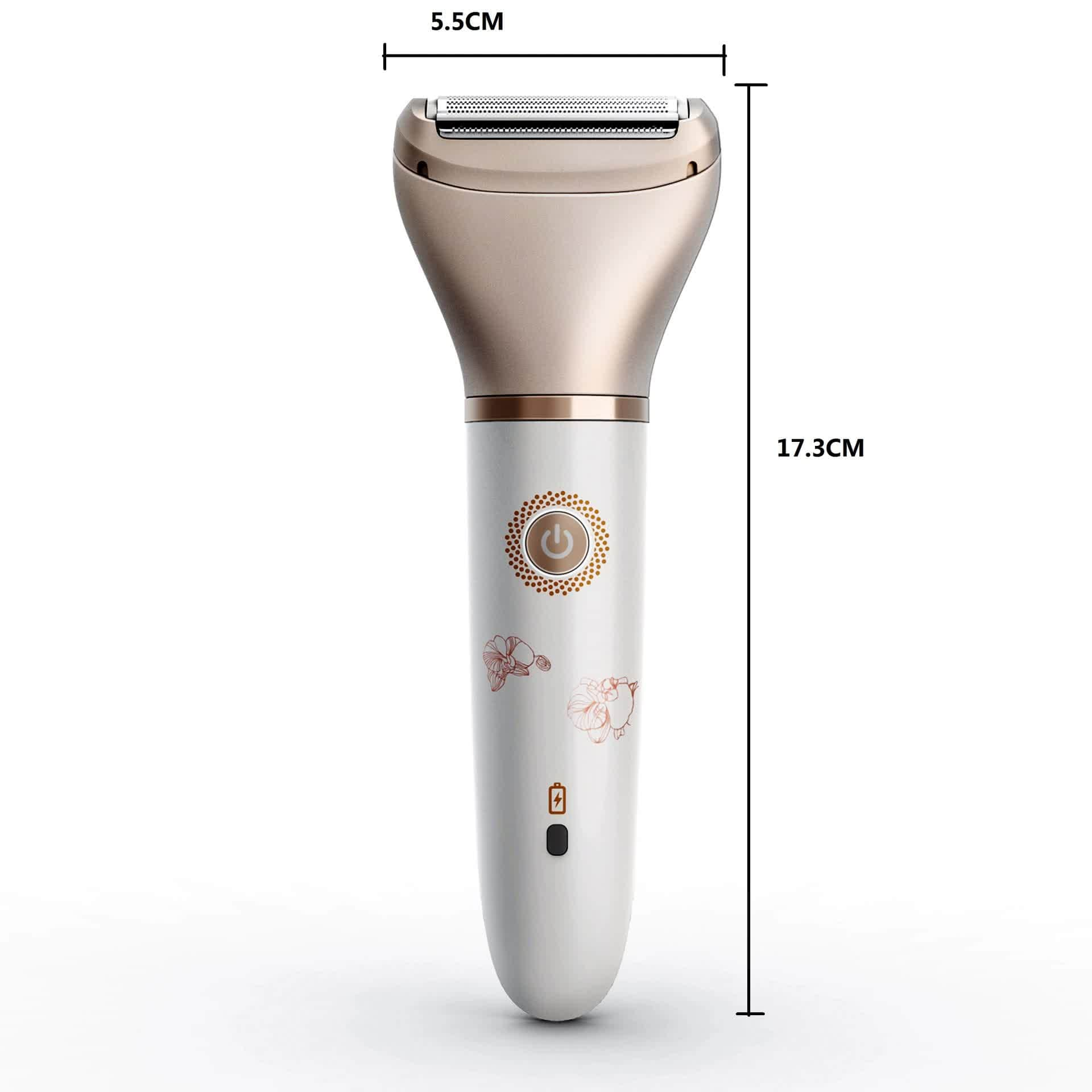 Sleek Electric Lady Shaver - Replaceable Head & Portable Design