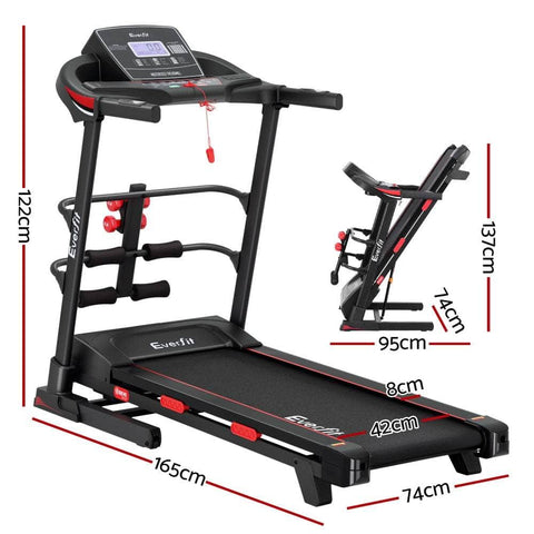 Sleek Electric Treadmill with Sit-Up Bar