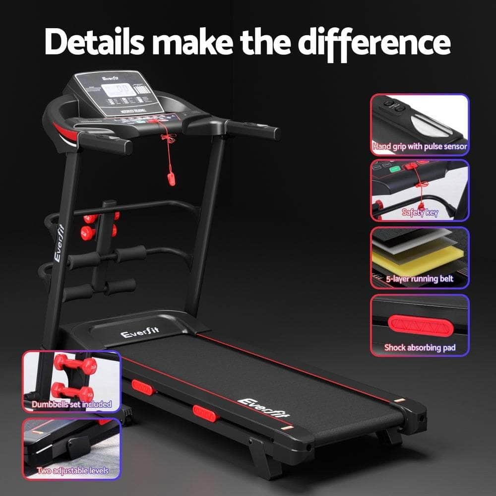 Sleek Electric Treadmill with Sit-Up Bar