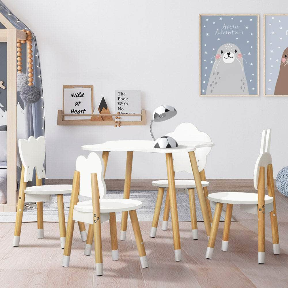 Sleek Kids Activity Table and Chairs Set - 5 Piece