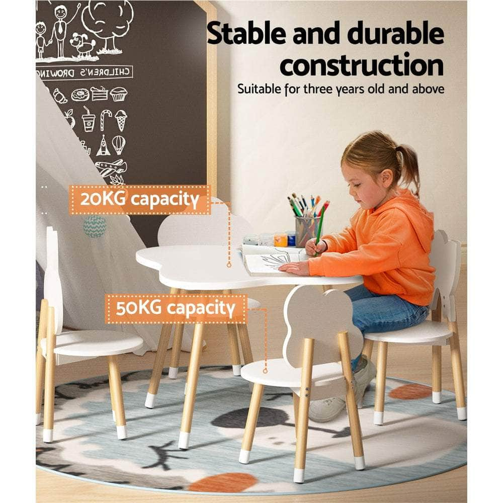 Sleek Kids Activity Table and Chairs Set - 5 Piece