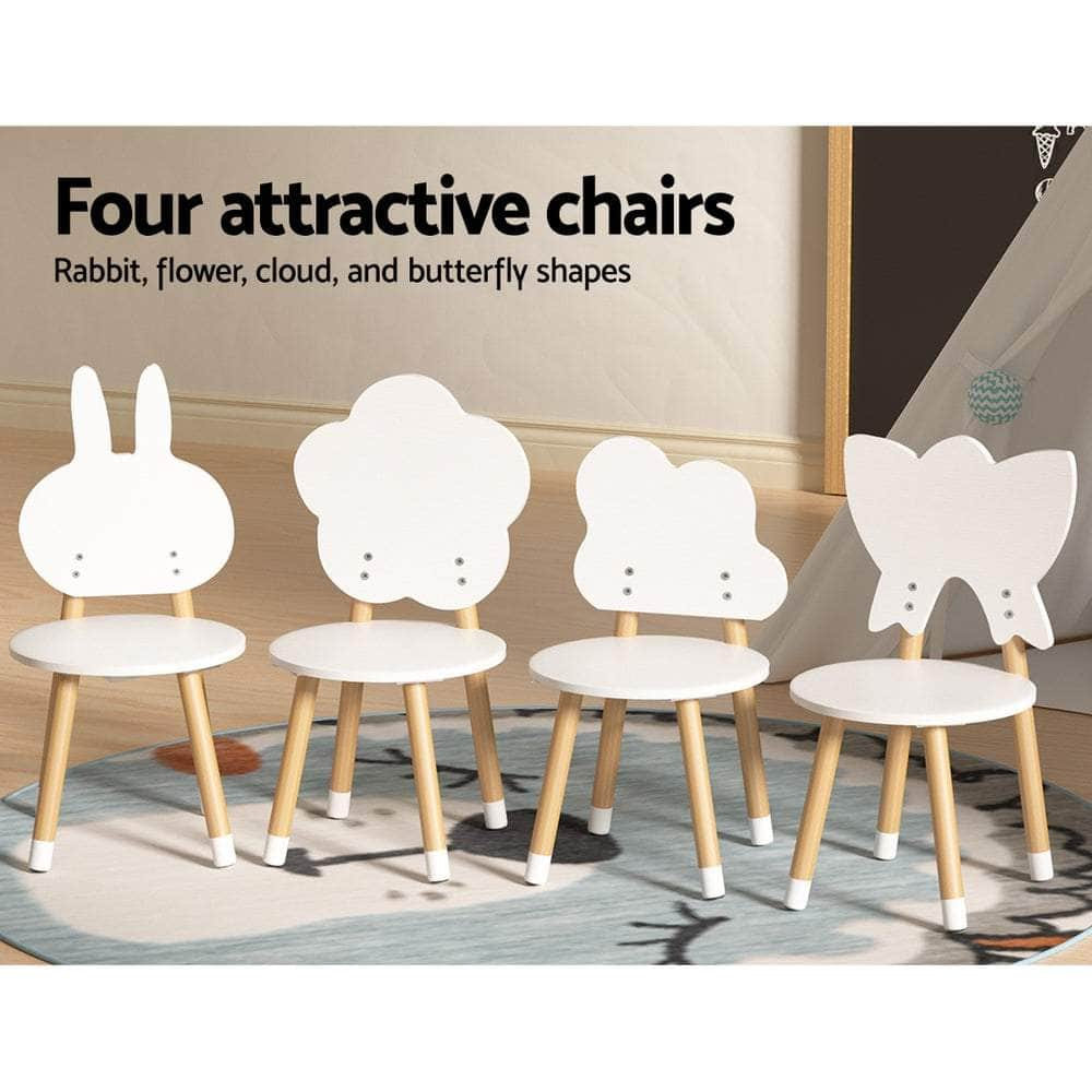 Sleek Kids Activity Table and Chairs Set - 5 Piece