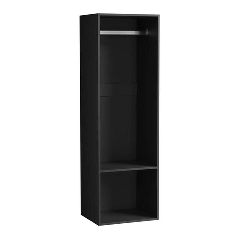 Sleek Open Wardrobe 2 Shelves Hanging Rail Natural/Black