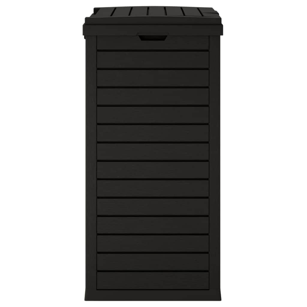 Sleek Outdoor Waste Solution: Black Polypropylene Garbage Bin