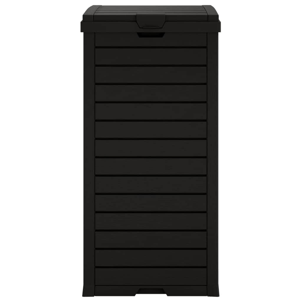 Sleek Outdoor Waste Solution: Black Polypropylene Garbage Bin