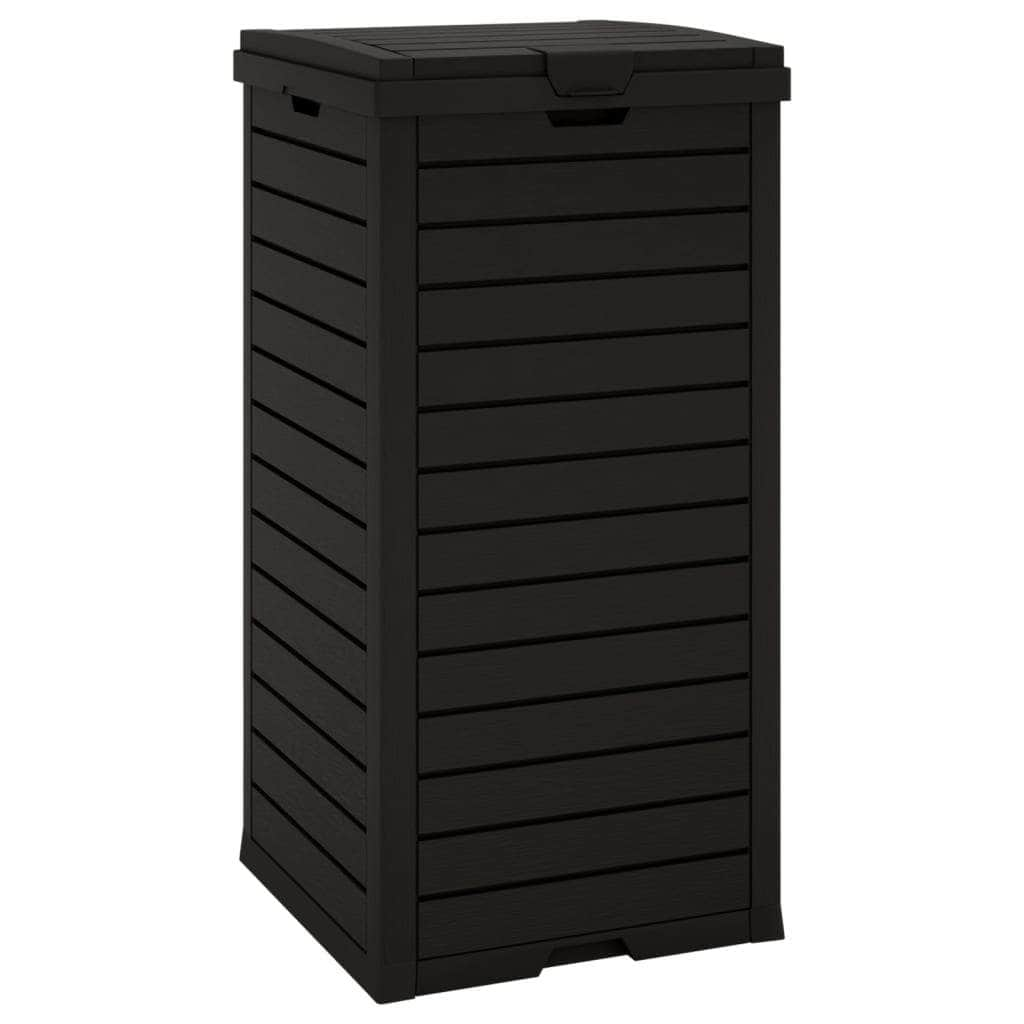 Sleek Outdoor Waste Solution: Black Polypropylene Garbage Bin