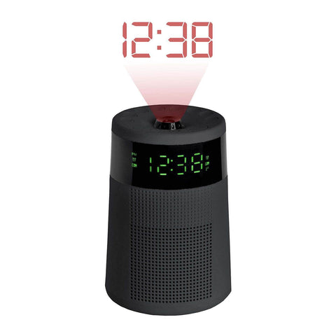 Sleek Projector Alarm Clock & Radio - Projects The Time Onto The Ceiling