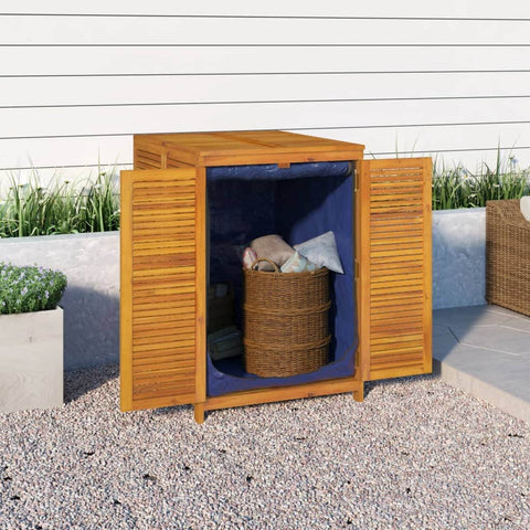 Sleek Solid Acacia Wood Garden Storage Box