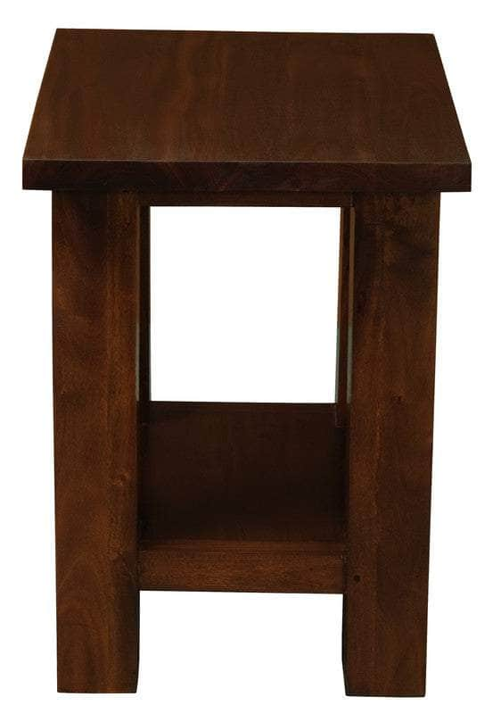 Sleek Solid Mahogany Timber Lamp Table (Mahogany)