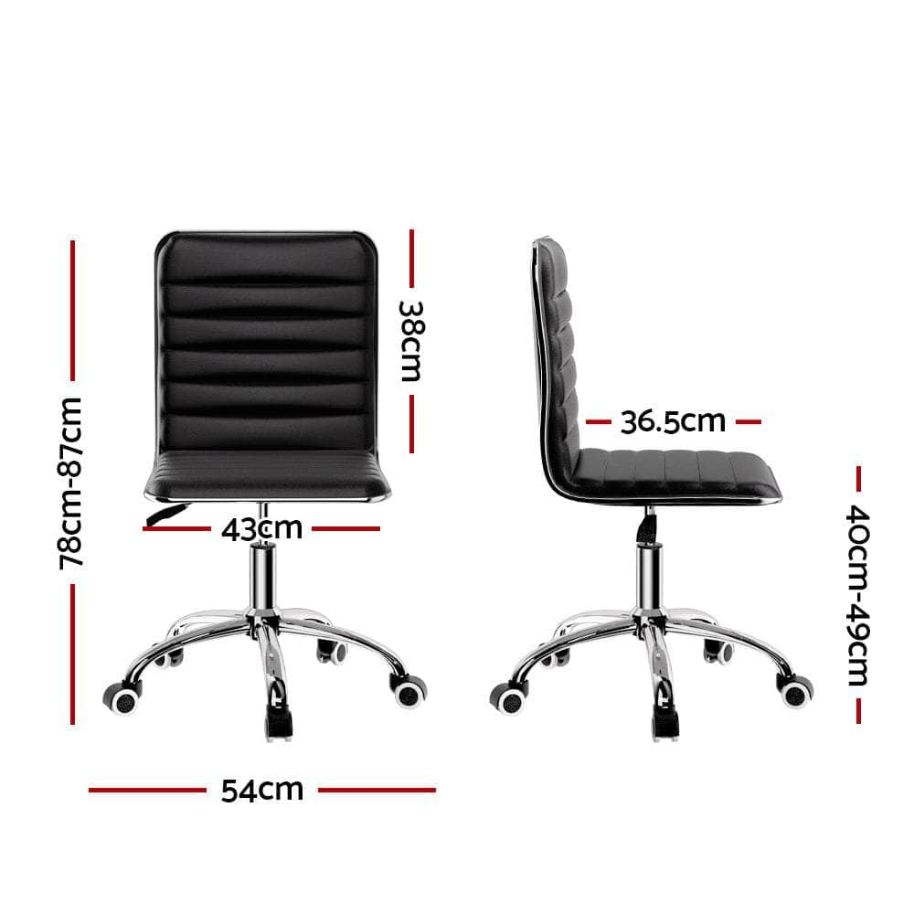 Sleek White/Black PU Leather Gaming Chair for Office and Computer Desk