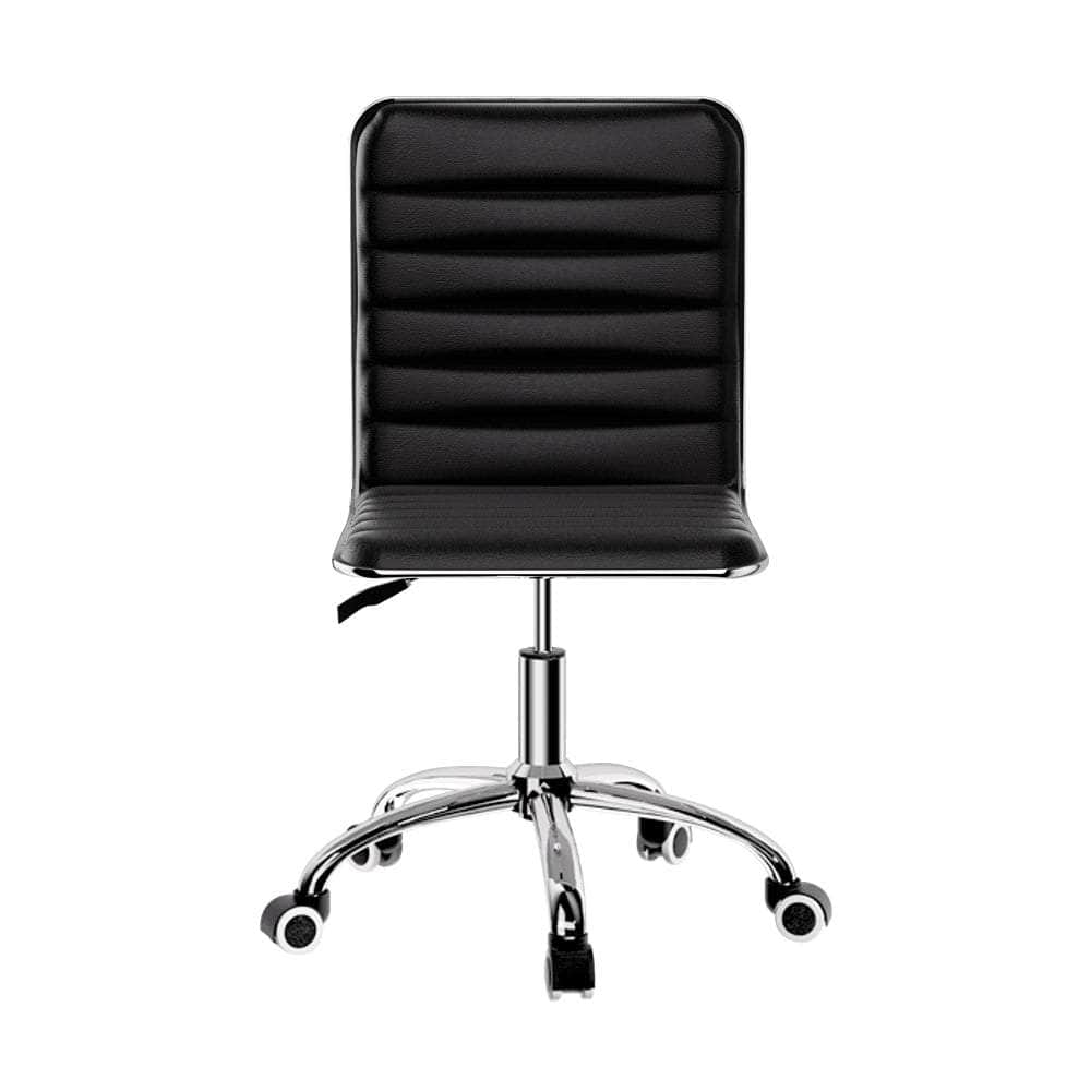 Sleek White/Black PU Leather Gaming Chair for Office and Computer Desk