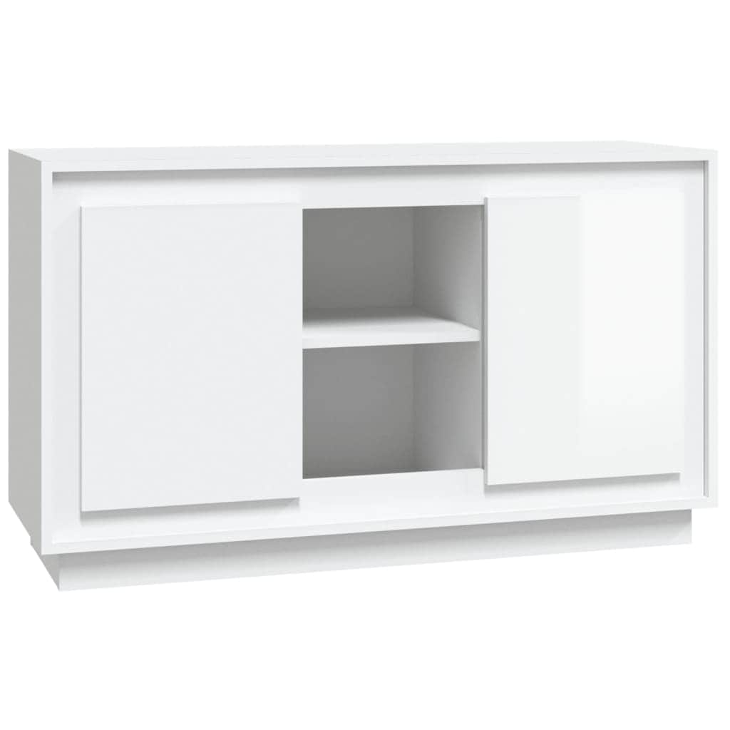 Sleek White Ensemble: Engineered Wood Sideboard