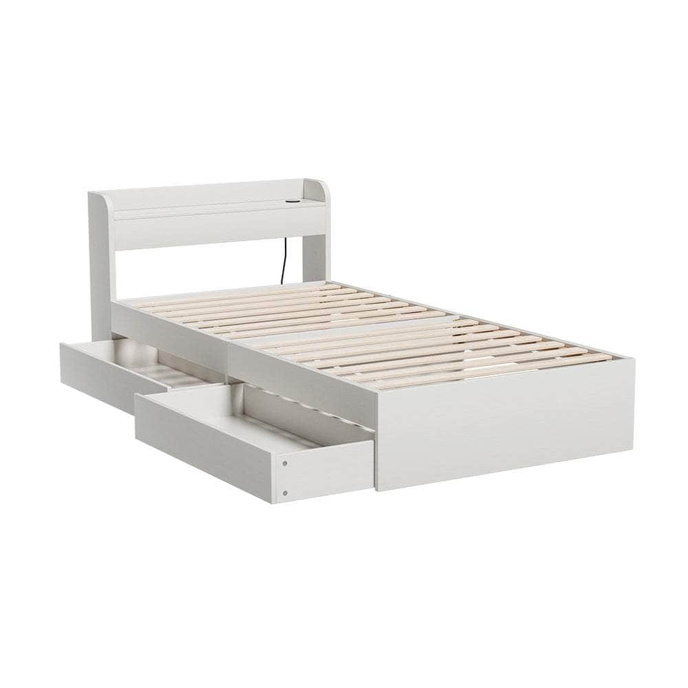 Sleep Space Queen/Double/Single Bed Frame with Storage Drawers