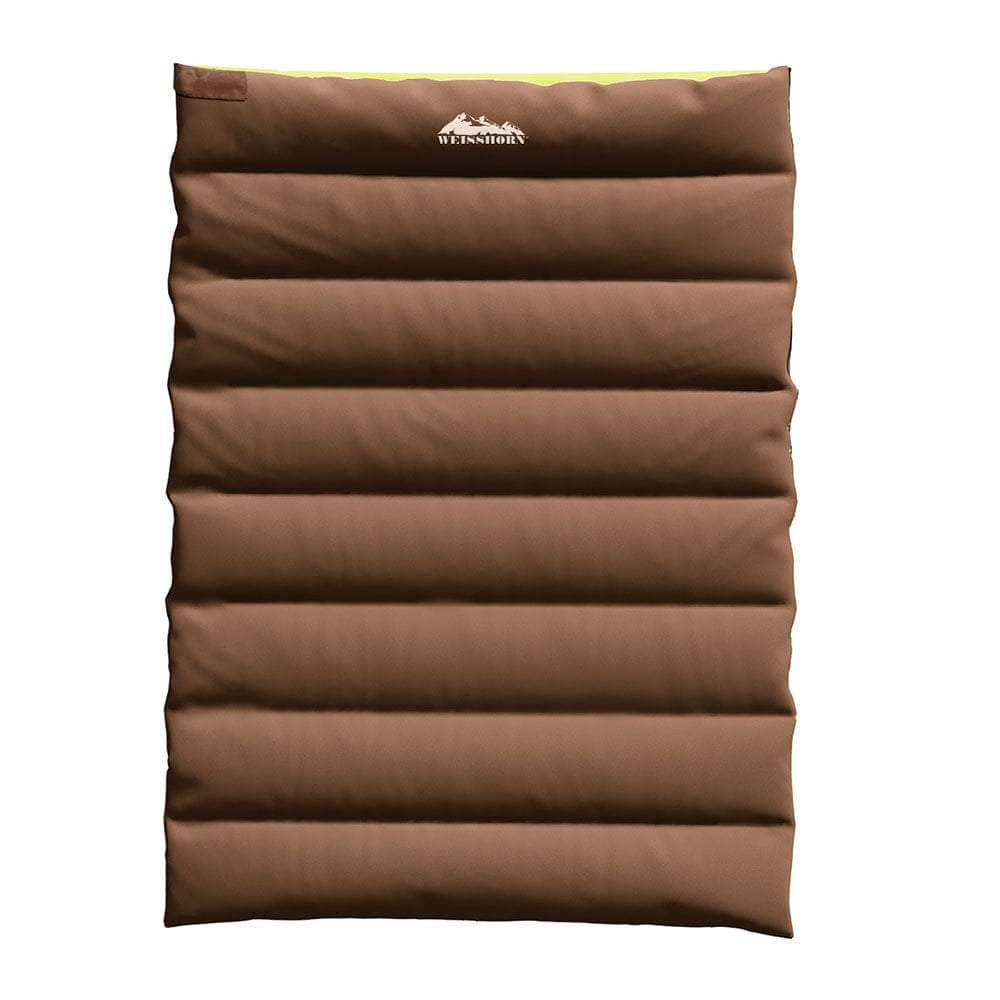 Sleeping Bag Double Bags Thermal Camping Hiking Tent Brown -5°C