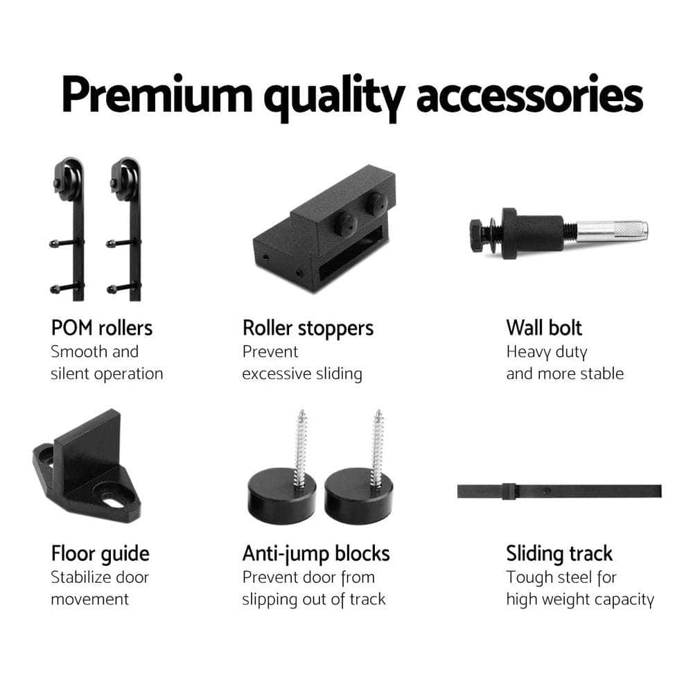 Sliding Barn Door Hardware - Black