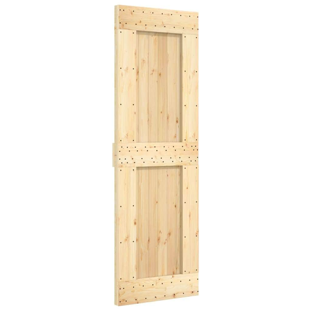 Sliding Door with Hardware Set-Solid Wood Pine