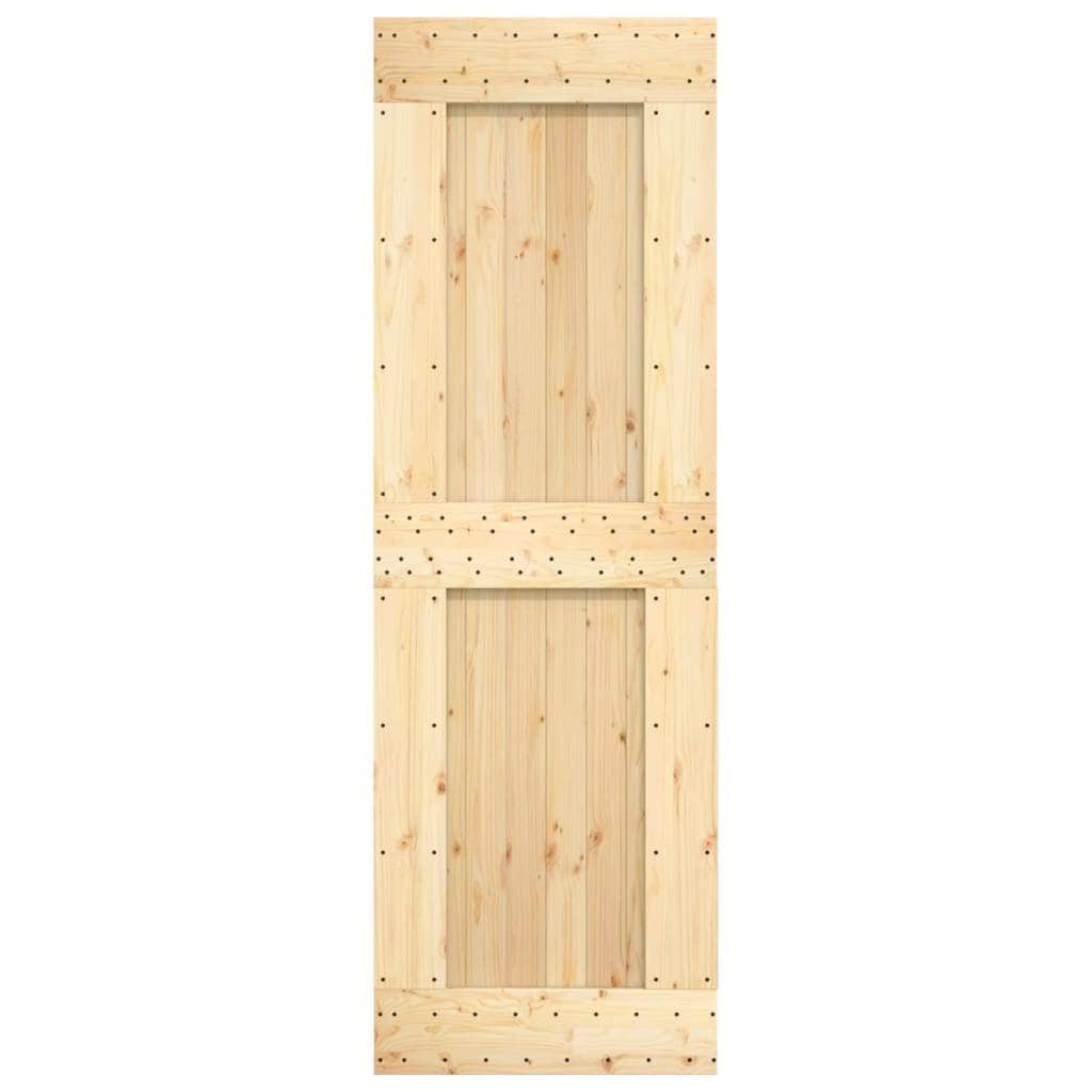 Sliding Door with Hardware Set-Solid Wood Pine