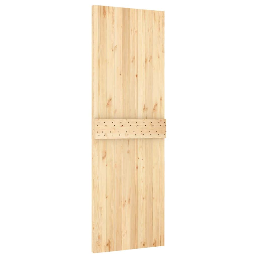 Sliding Door with Hardware Set-Solid Wood Pine