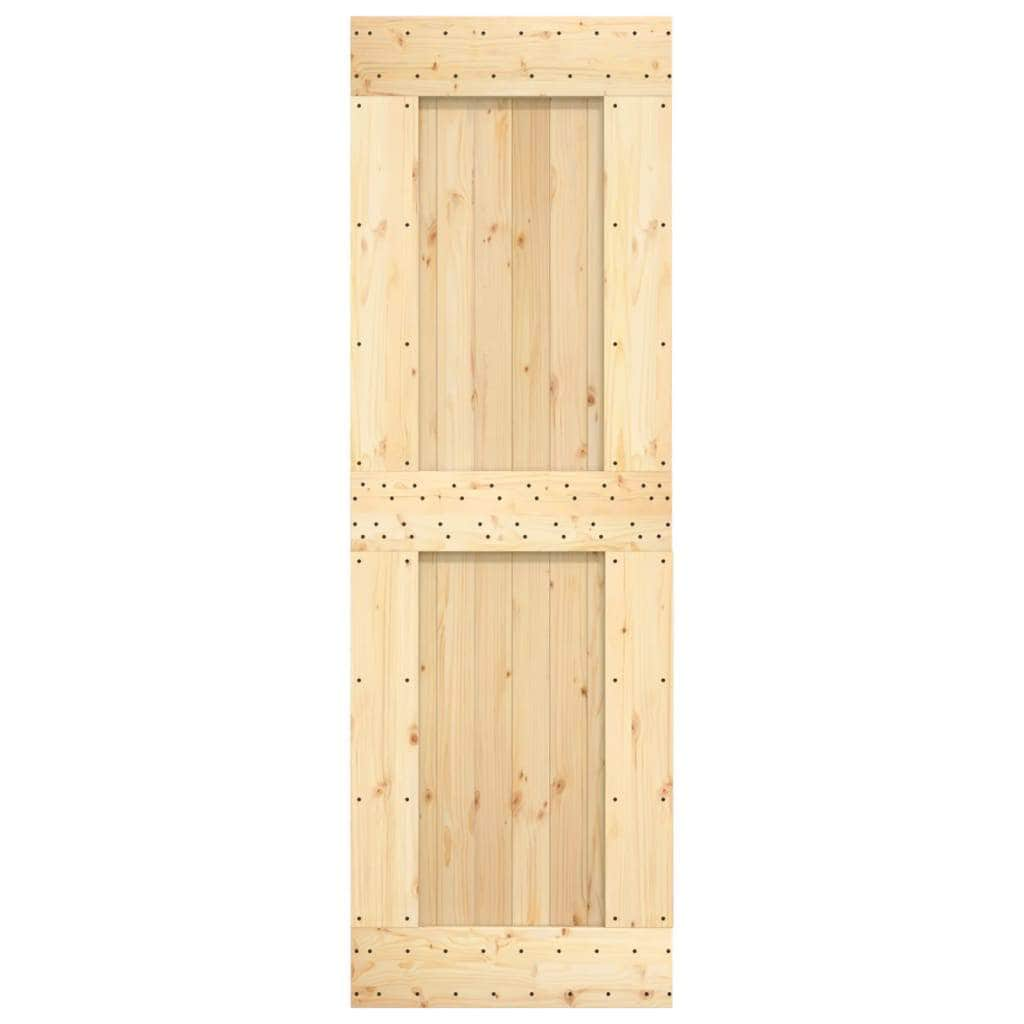 Sliding Door with Hardware Set - Solid Wood Pine