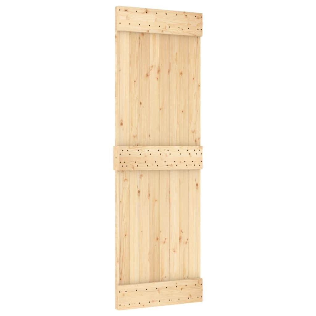 Sliding Door with Hardware Set Solid Wood Pine