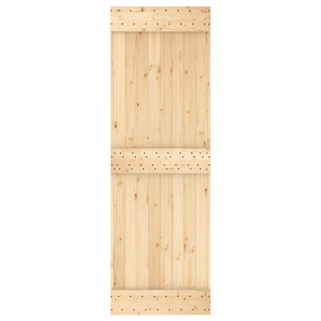 Sliding Door with Hardware Set Solid Wood Pine