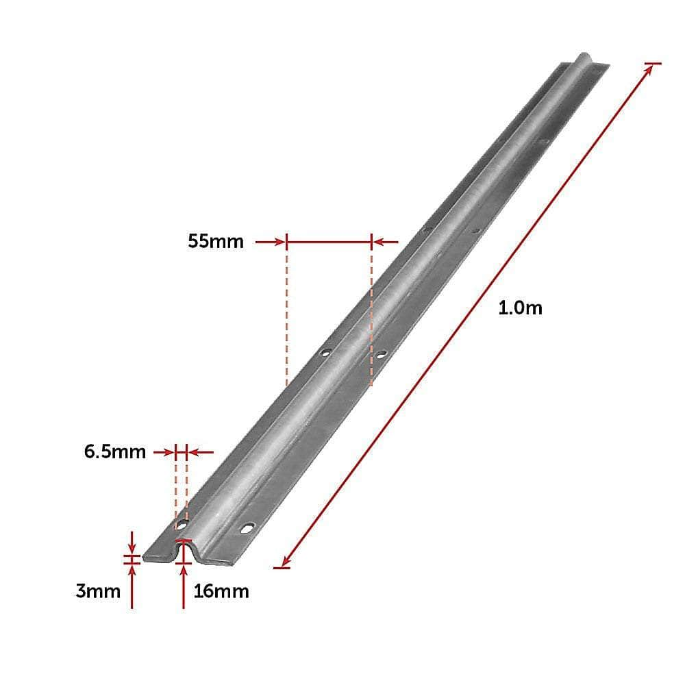 Sliding Gate Hardware Accessories Kit - 2m Track