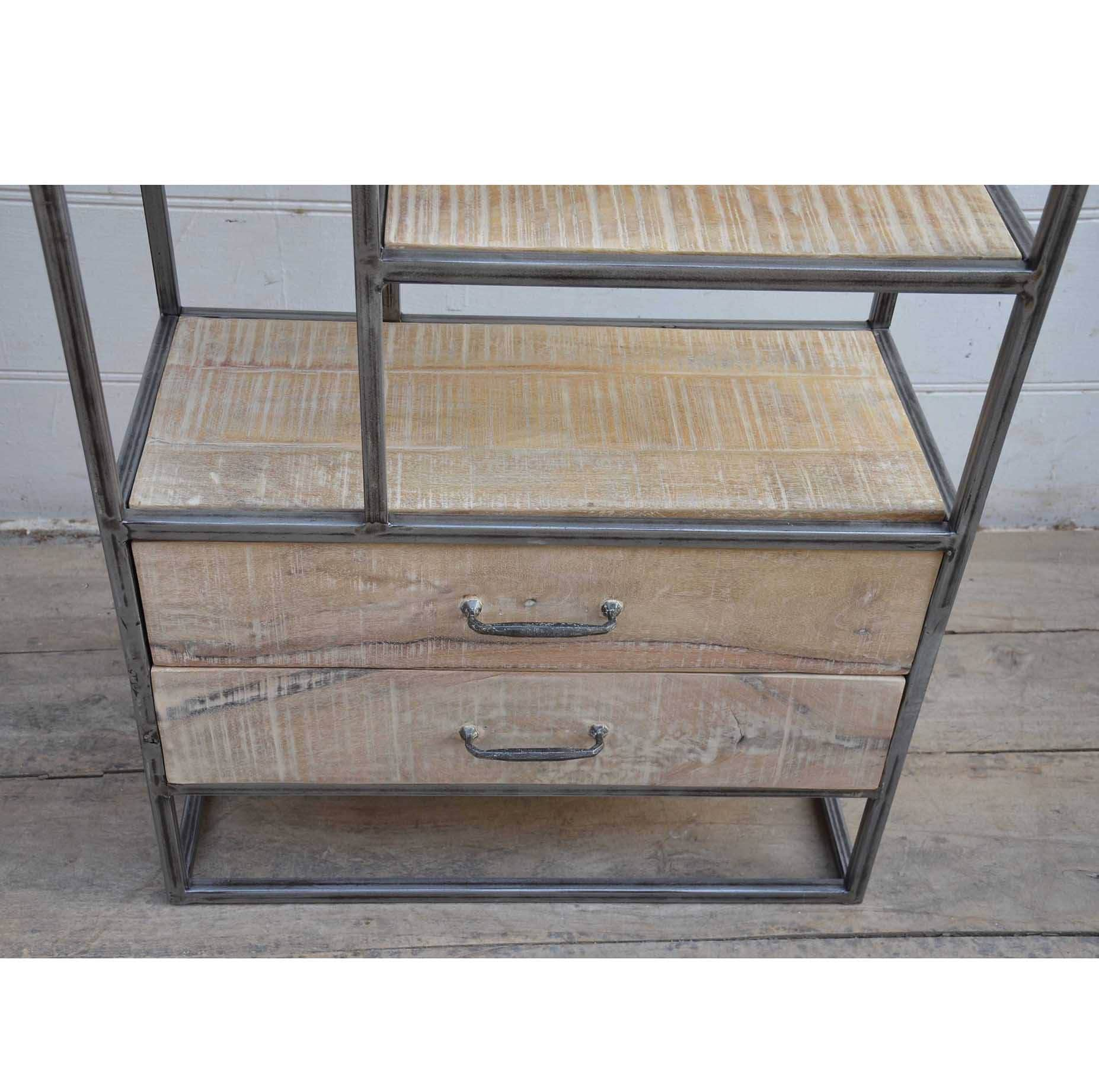 Slim Industrial Iron Bookcase