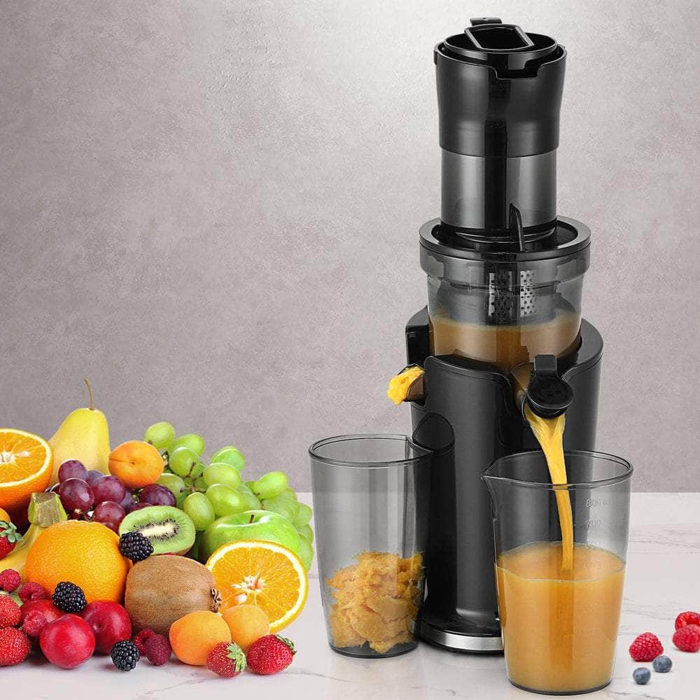 Slow Juicer Cold Press Fruit Juice Extractor 200W Black