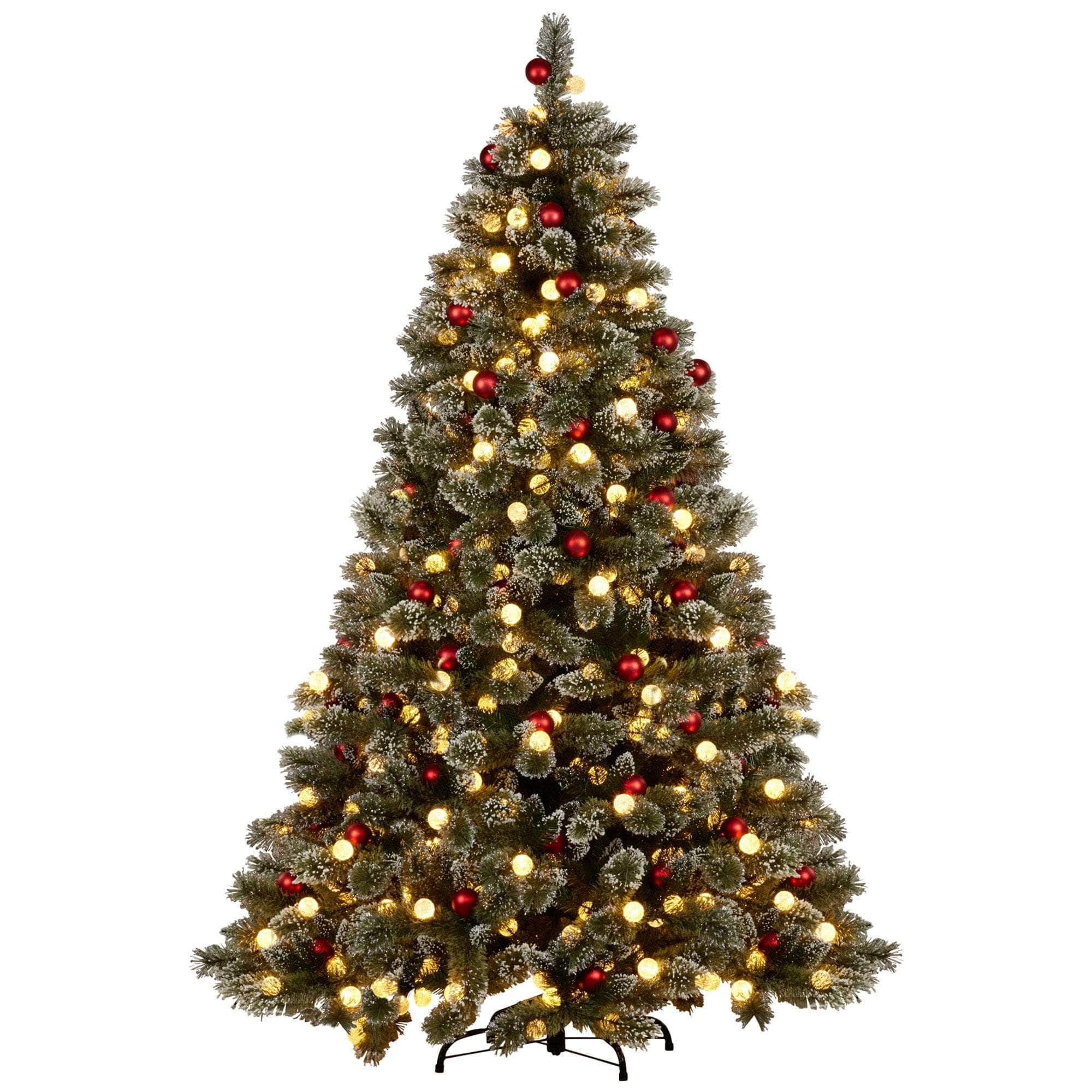 Snowy Bristle 2.7m Multicolour Pre-Lit Christmas Tree with 2870 Tips