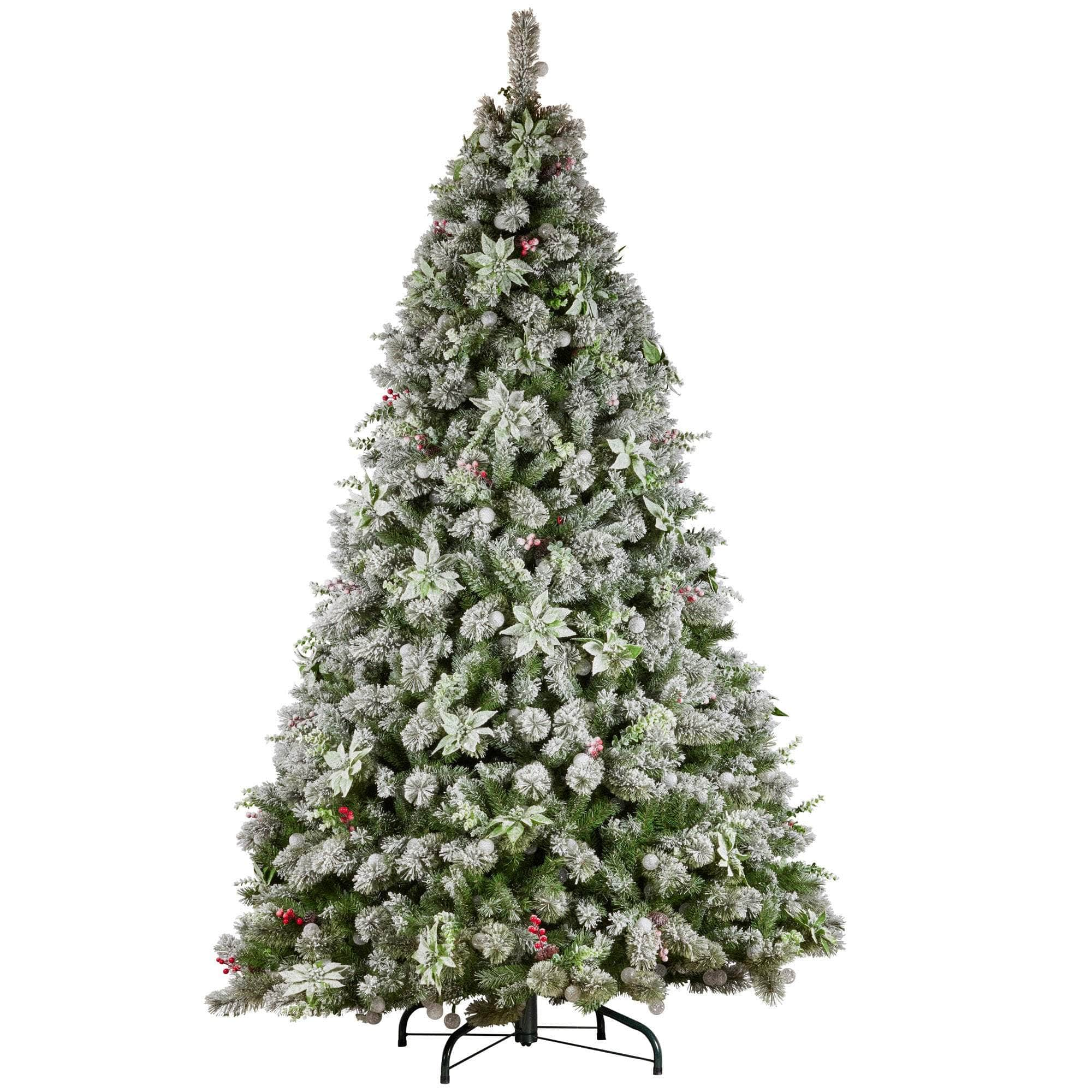 Snowy Crown Pine 2.3m Multicolour Pre-Lit Christmas Tree with 1453 Tips