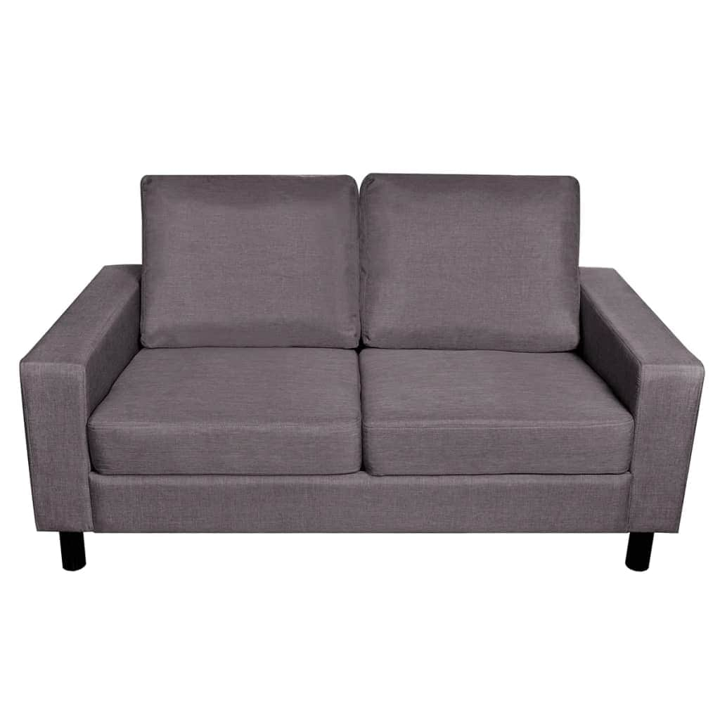 Sofa 2-Seater Fabric Dark Grey