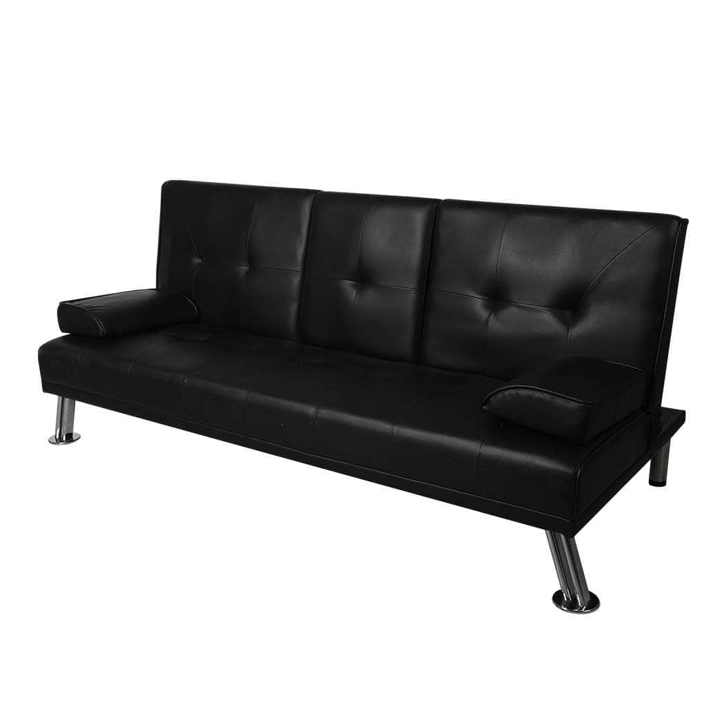 Sofa Bed Adjustable Recliner Black