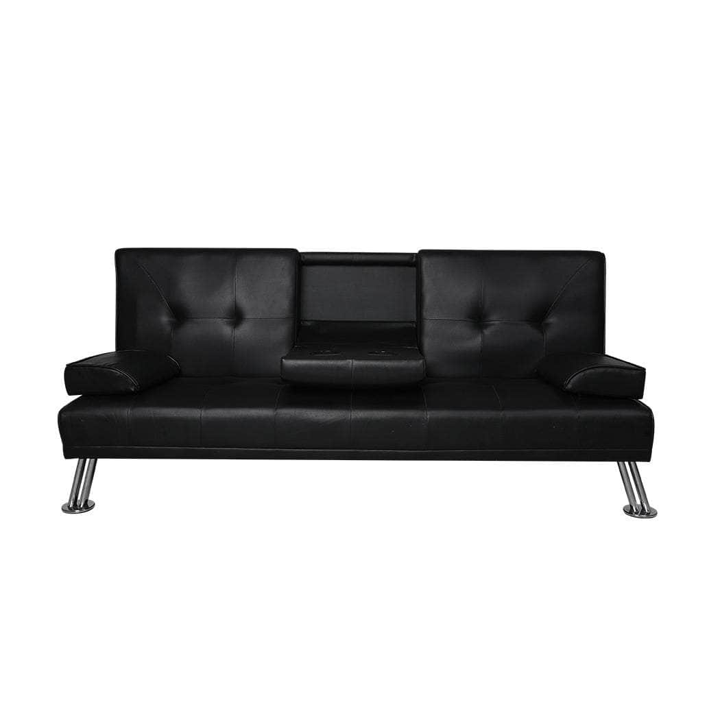 Sofa Bed Adjustable Recliner Black