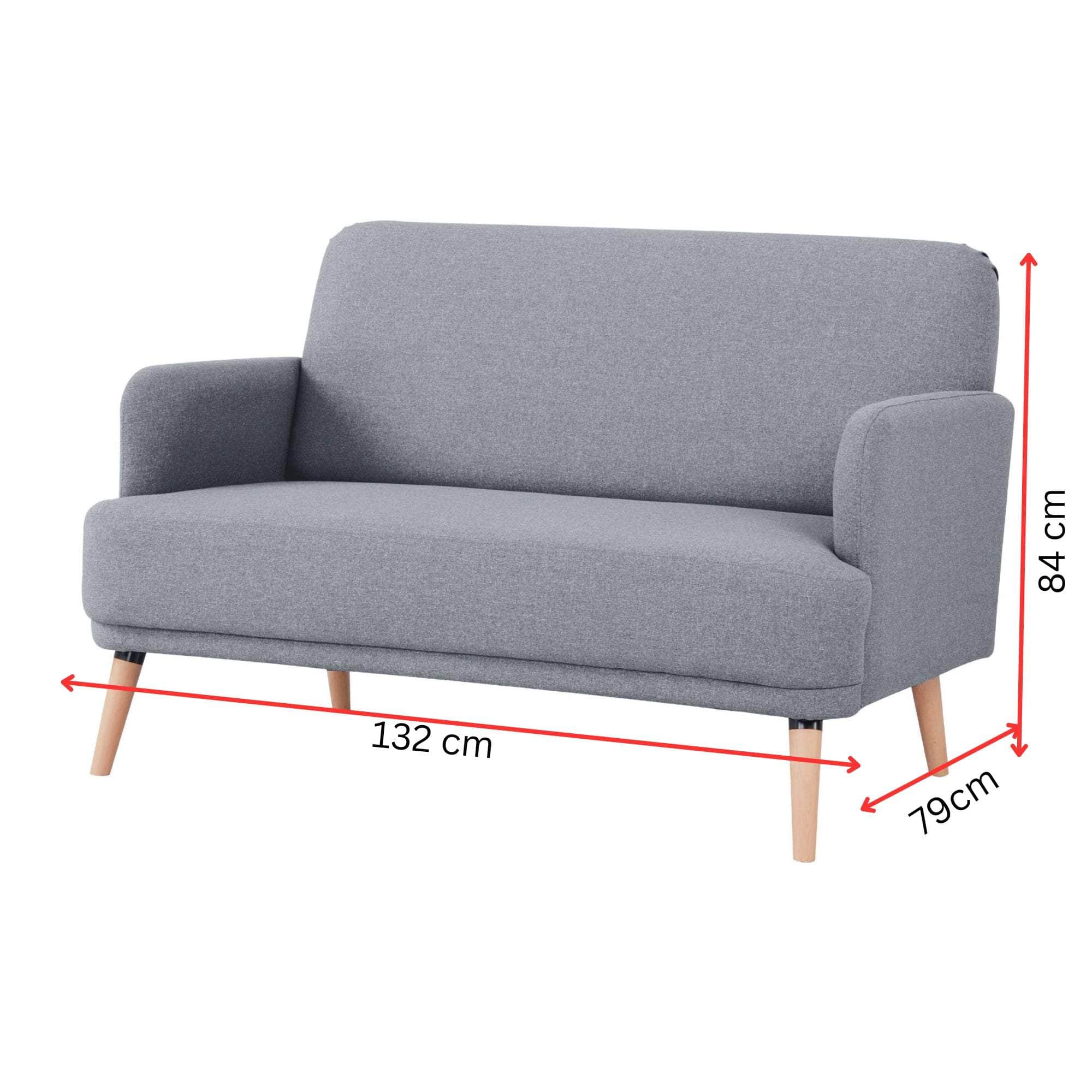 Sofa Bed Fabric Uplholstered Lounge Couch - Grey