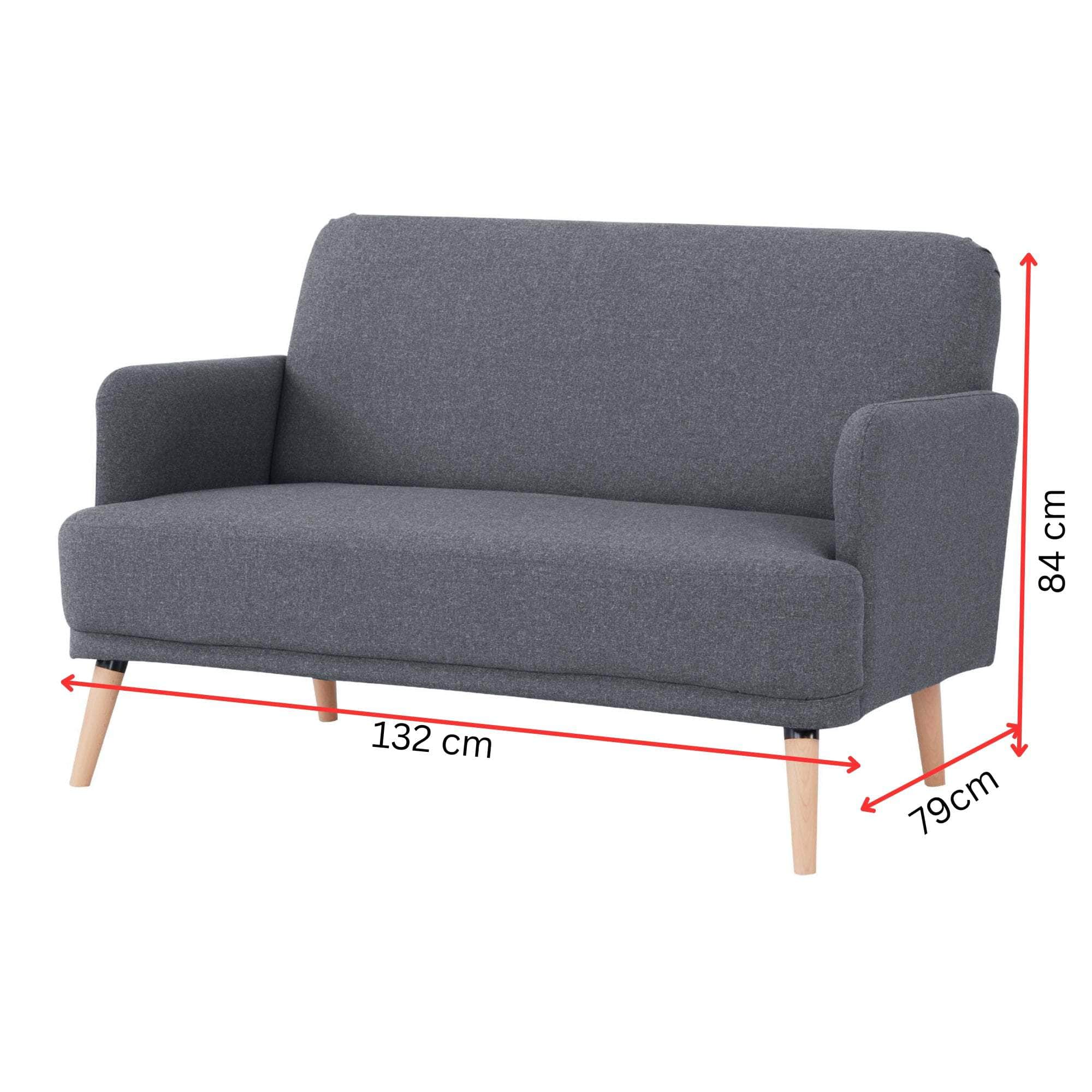 Sofa Bed Fabric Uplholstered Lounge Couch - Grey