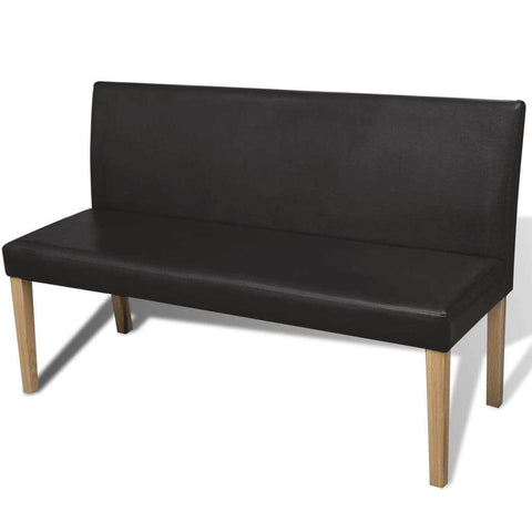 Sofa Chair Artificial Leather Bench Dark Brown