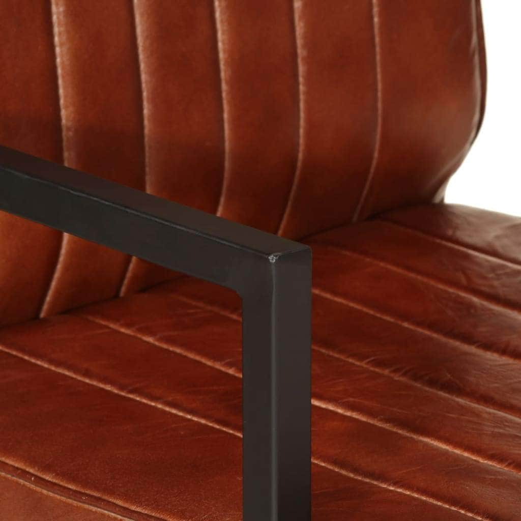 Sofa Chair Brown Real Leather