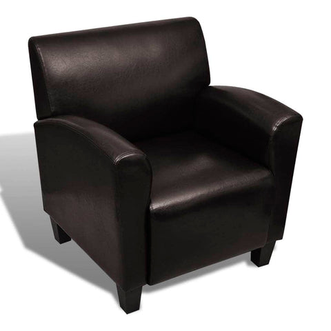 Sofa Chair Dark Brown Leather