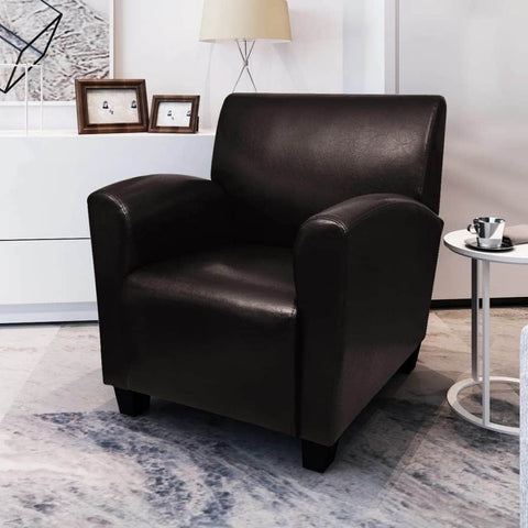 Sofa Chair Dark Brown Leather