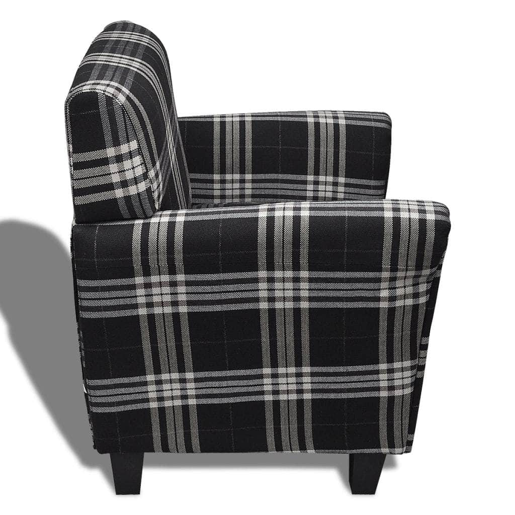 Sofa Chair with Cushion Black Fabric