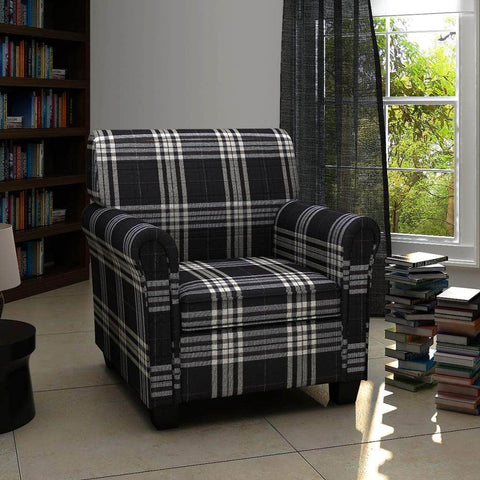 Sofa Chair with Cushion Black Fabric