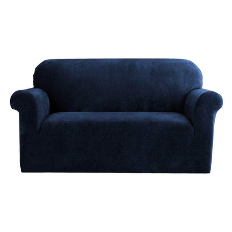 Sofa Cover Couch Covers 2 Seater Velvet Sapphire