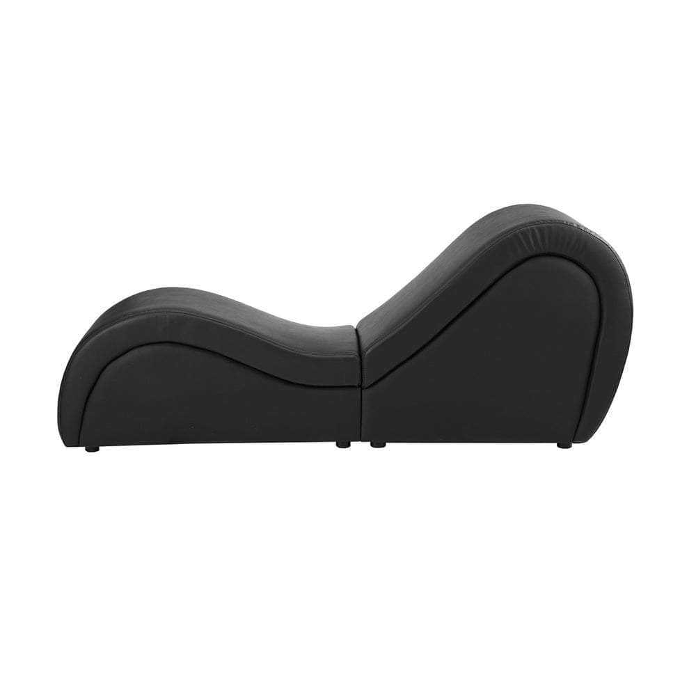 Sofa Love Seat Chaise Lounge Couples Yoga Bed Black