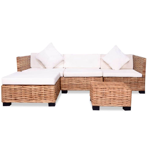 Sofa Set 14 Pieces Natural Rattan