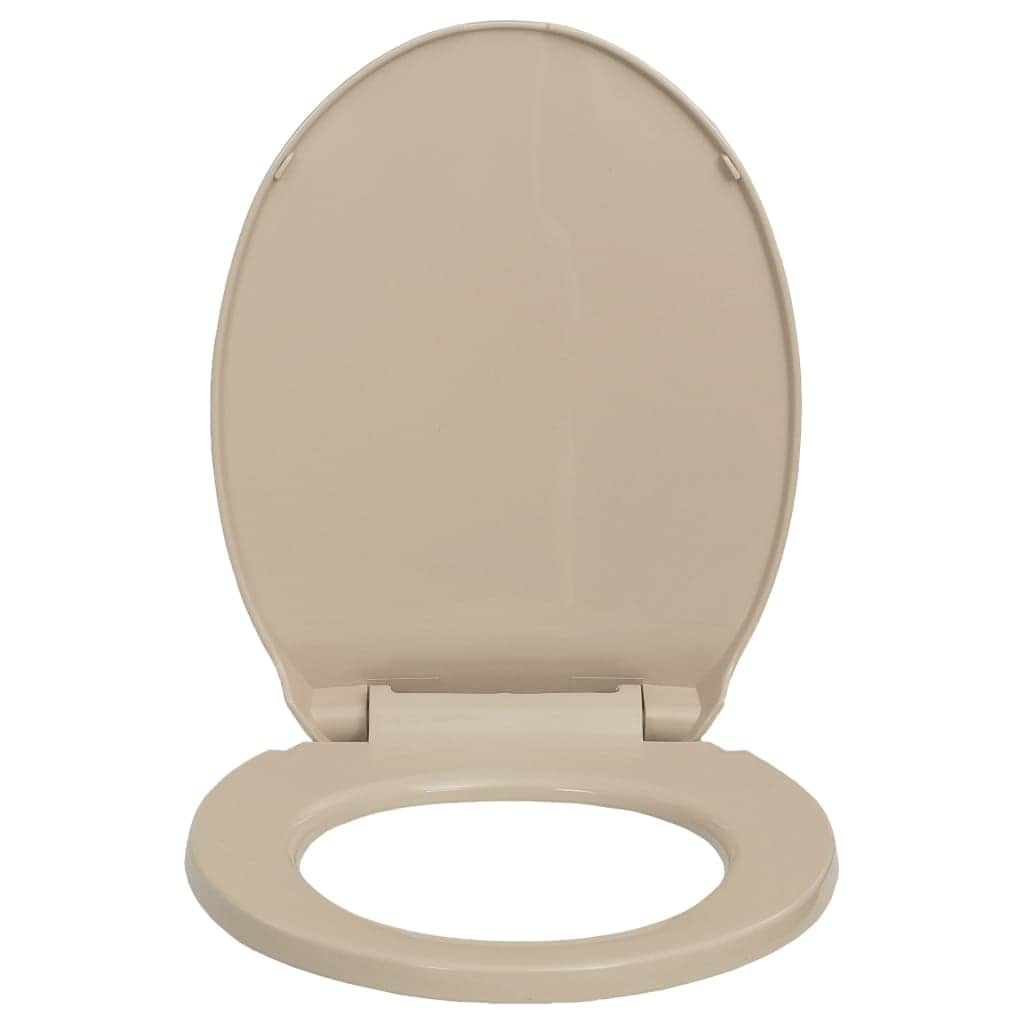 Soft-Close Toilet Seat Beige Oval