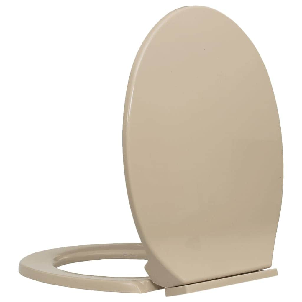 Soft-Close Toilet Seat Beige Oval