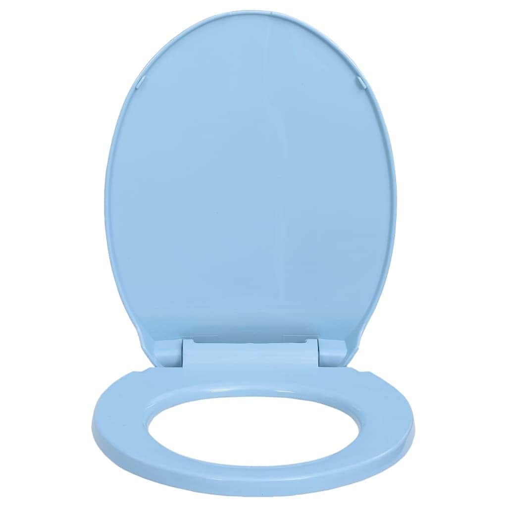 Soft-Close Toilet Seat Blue Oval