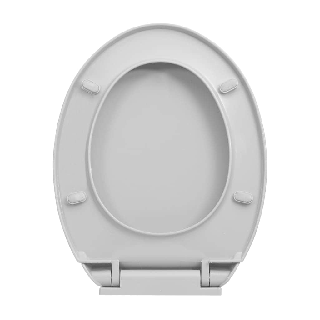 Soft-Close Toilet Seat Light Grey Oval