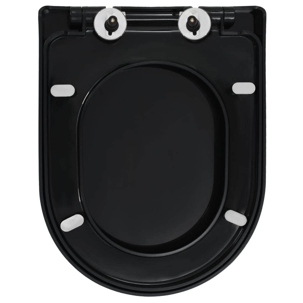 Soft-close Toilet Seat with Quick-release Design Black