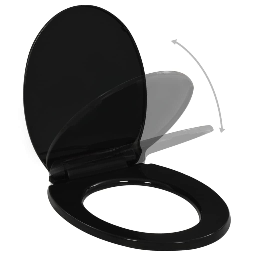 Soft-close Toilet Seat with Quick-release Design Black